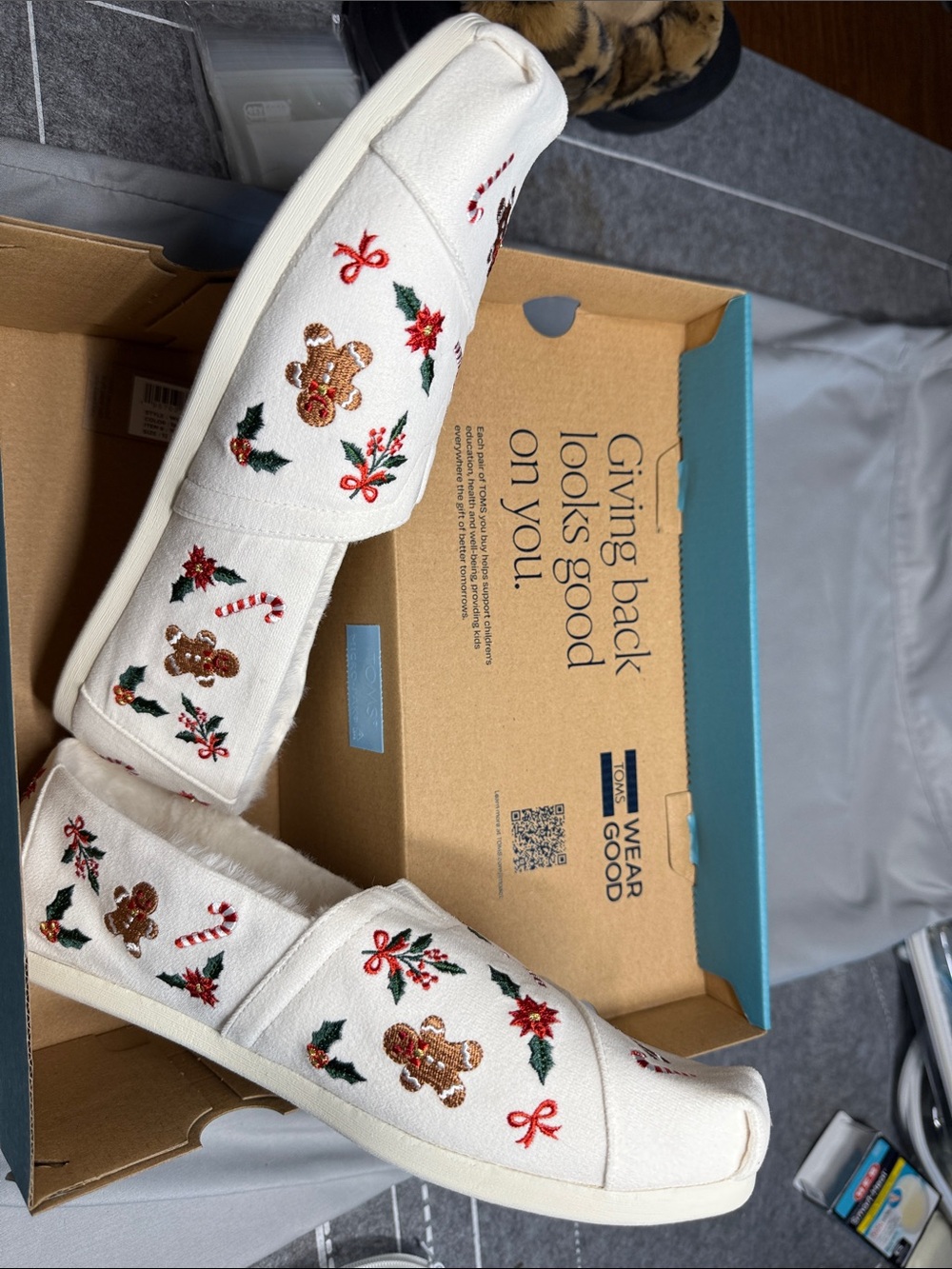 Toms Alpargata Classic Box — Teal and Kraft